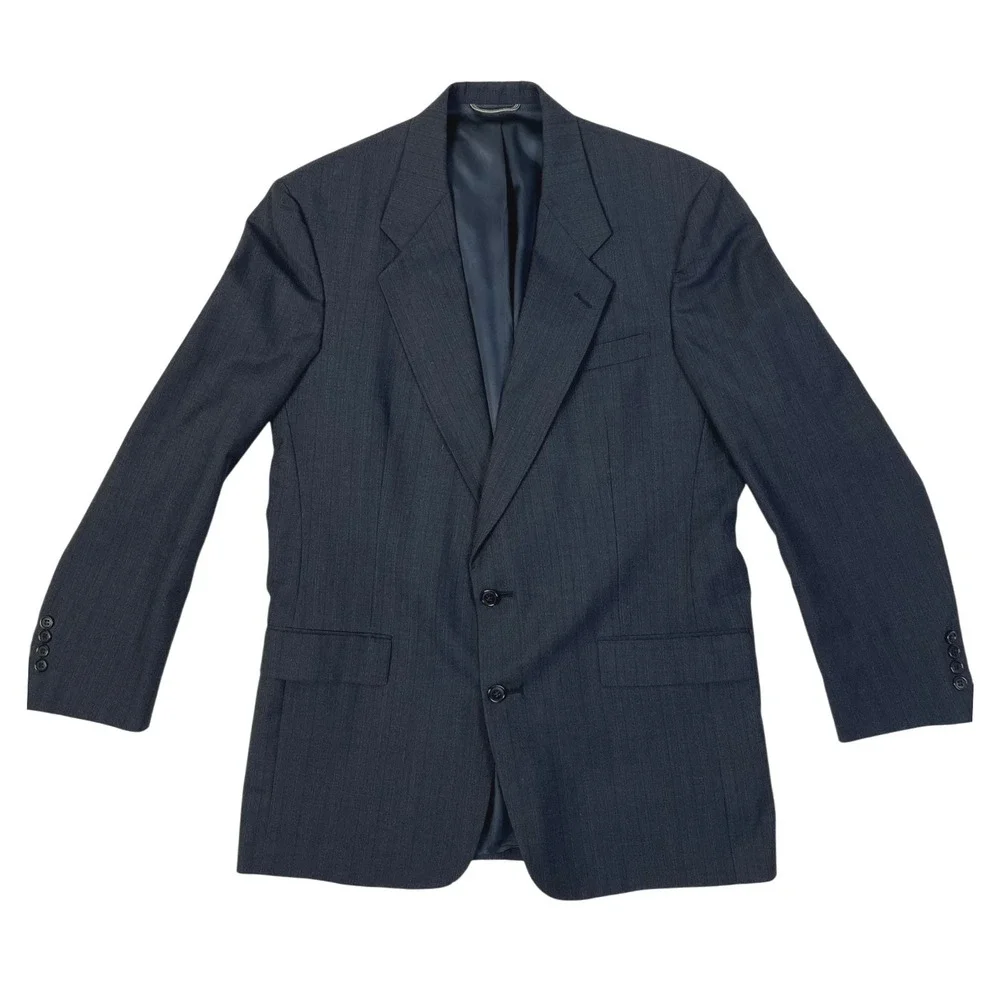 Christian Dior Monsieur Blazer‎ Two Button Classic Pinstripe Suit Jacket 42 L